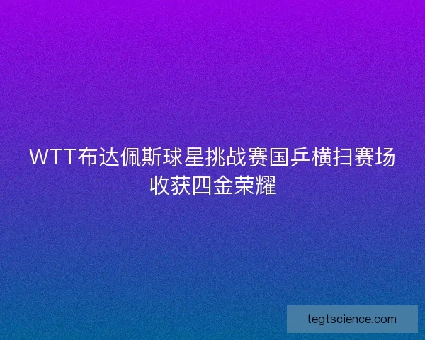 WTT布达佩斯球星挑战赛国乒横扫赛场收获四金荣耀